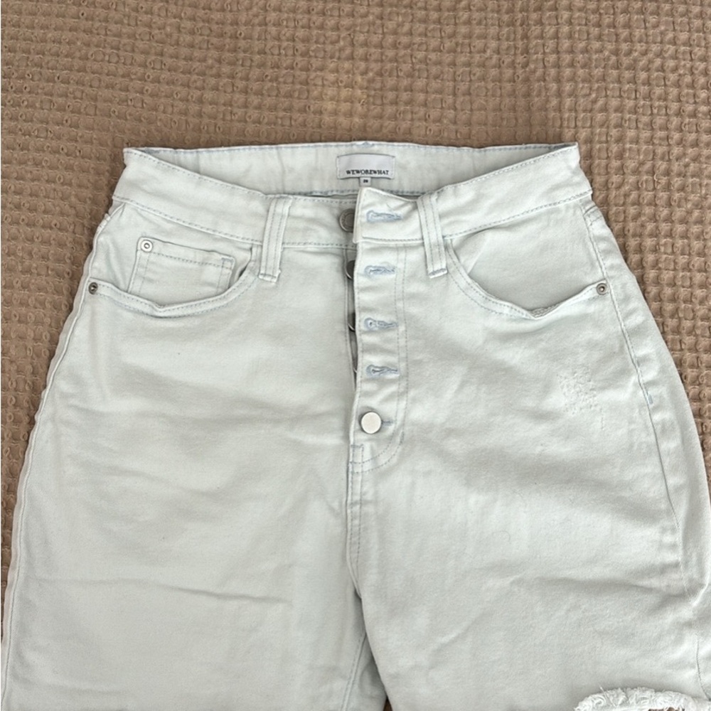 WeWoreWhat High Rise Light Gray Jeans
